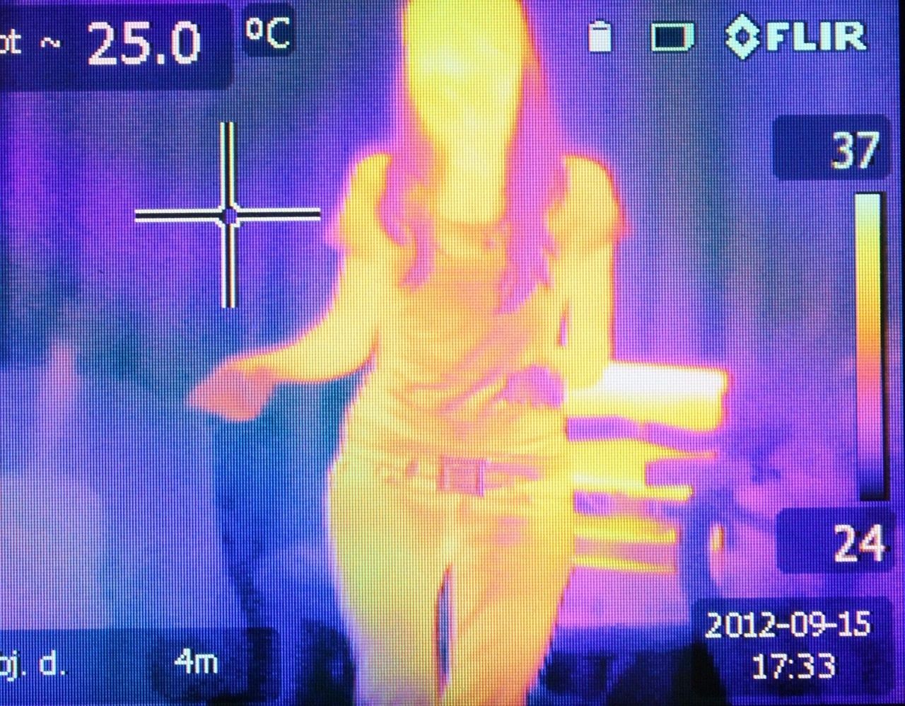 Thermal image of a person