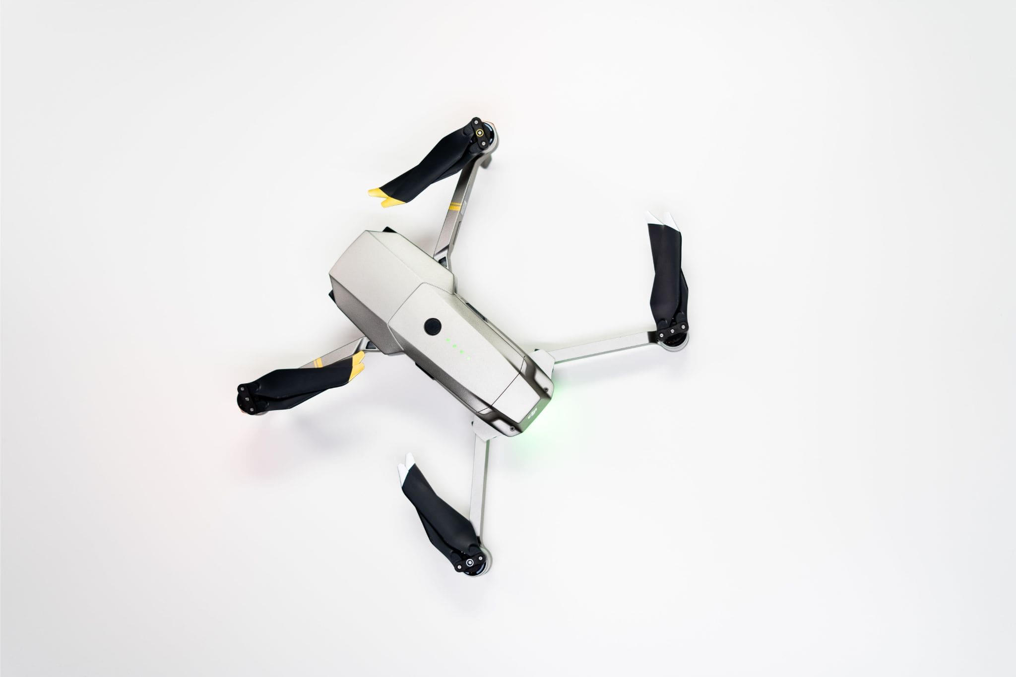 Drone and white background